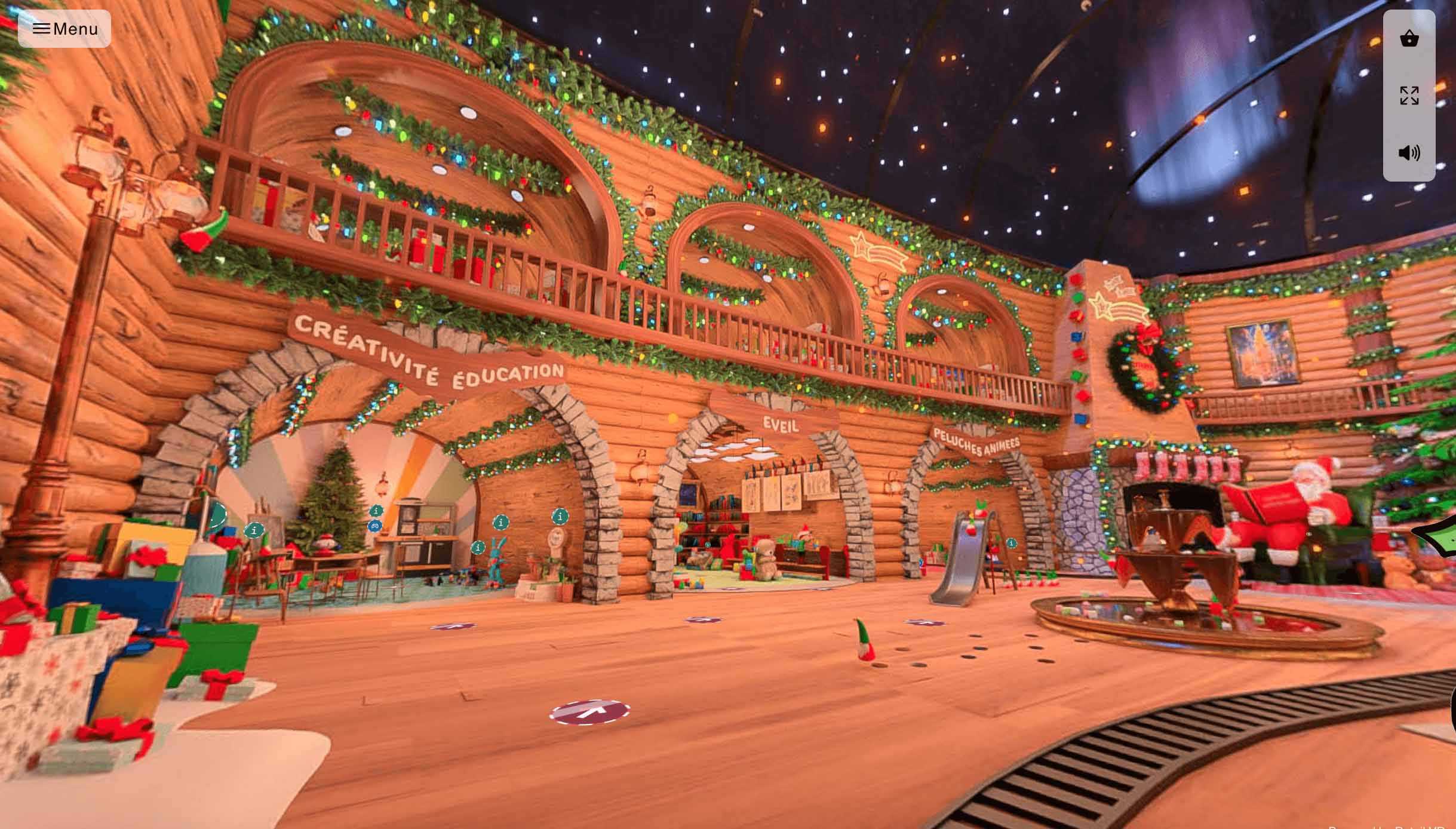3D virtual Christmas workshop created by The Sun Project.