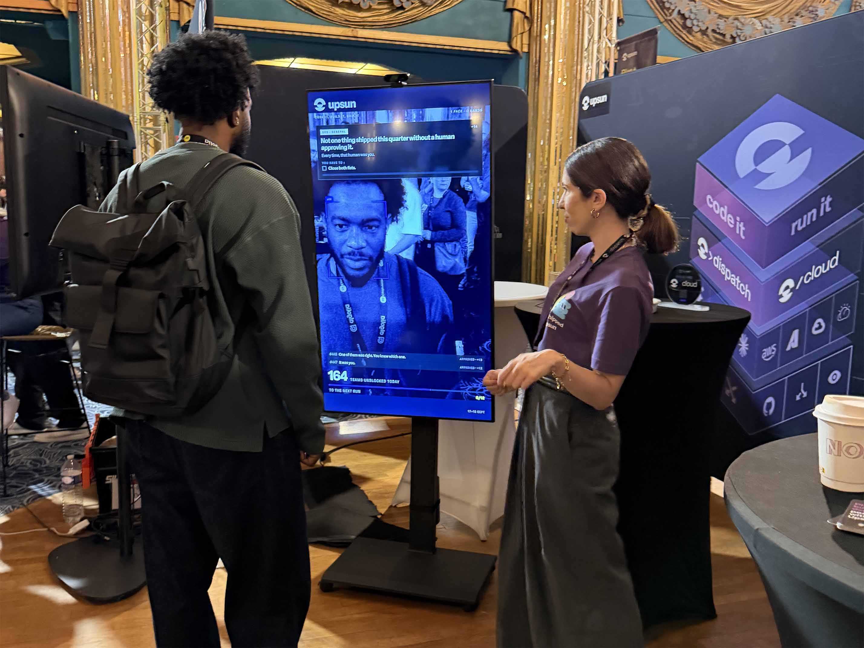 Gesture recognition demon on an Upsun scree